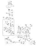 Steering Assembly Diagram and Parts List for HD12538J  Weed Eater Lawn Tractor